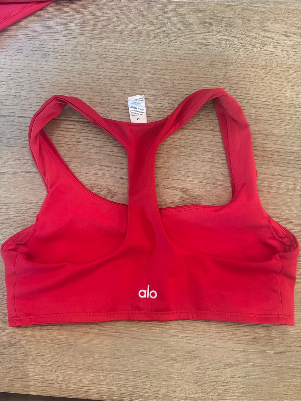 ALO Yoga Red Racerback Sports Bra - Picture 3 of 3